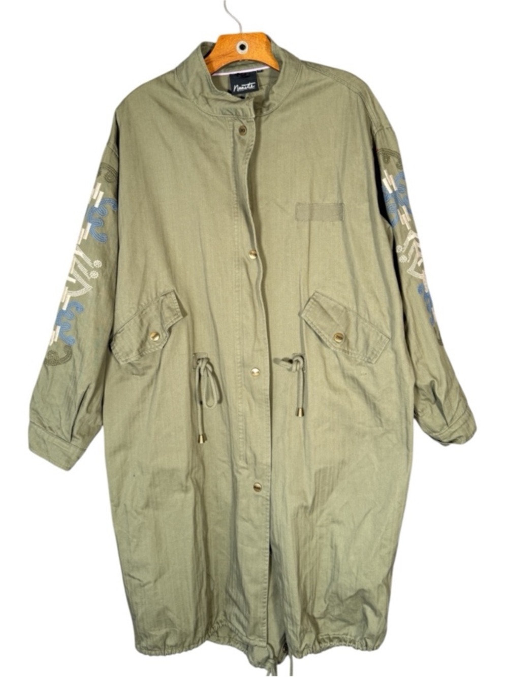 Nanette Lepore Olive Embroidered Utility Parka Jacket - Women